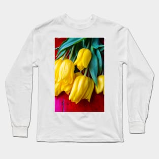 Yellow Tulips Still Life Long Sleeve T-Shirt